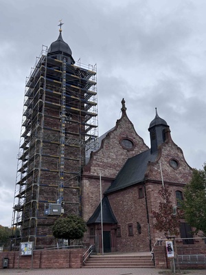 Kirchturmsanierung an der Pfarrkirche St. Margareta Kahl